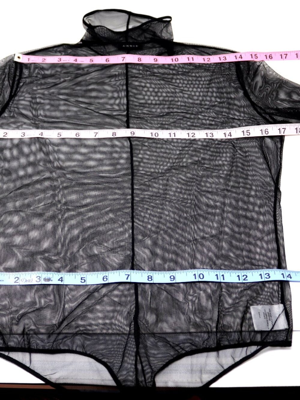 AKRIS Mock-Neck Illusion Sheer See Through Long-Sleeve Mesh Bodysuit - Picture 12 of 12